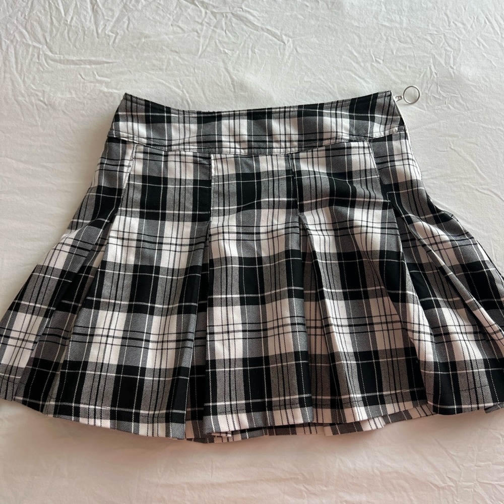 Jolt Black and White Mini Skater Skirt